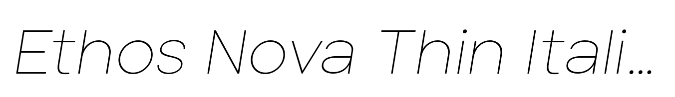 Ethos Nova Thin Italic